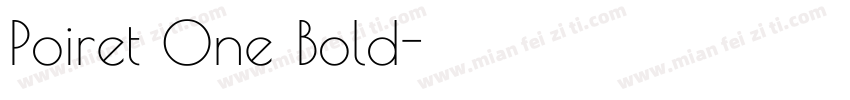 Poiret One Bold字体转换